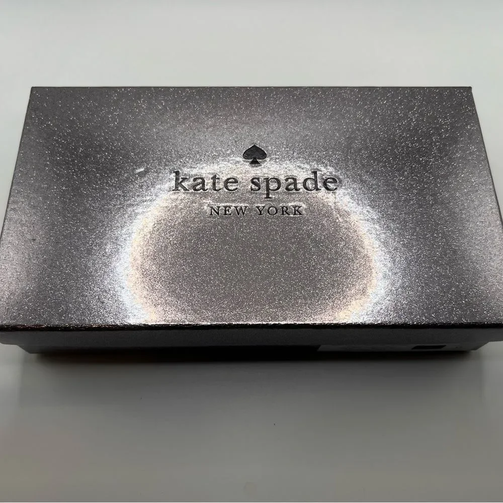 kate spade Black Saffiano Leather Zip Wallet NIB